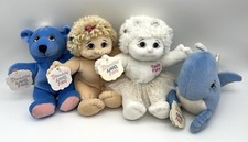 NWT Dreamsicles Angel Hugs Tooth Fairy, Whale, Blue Bear Cherub Plush Set
