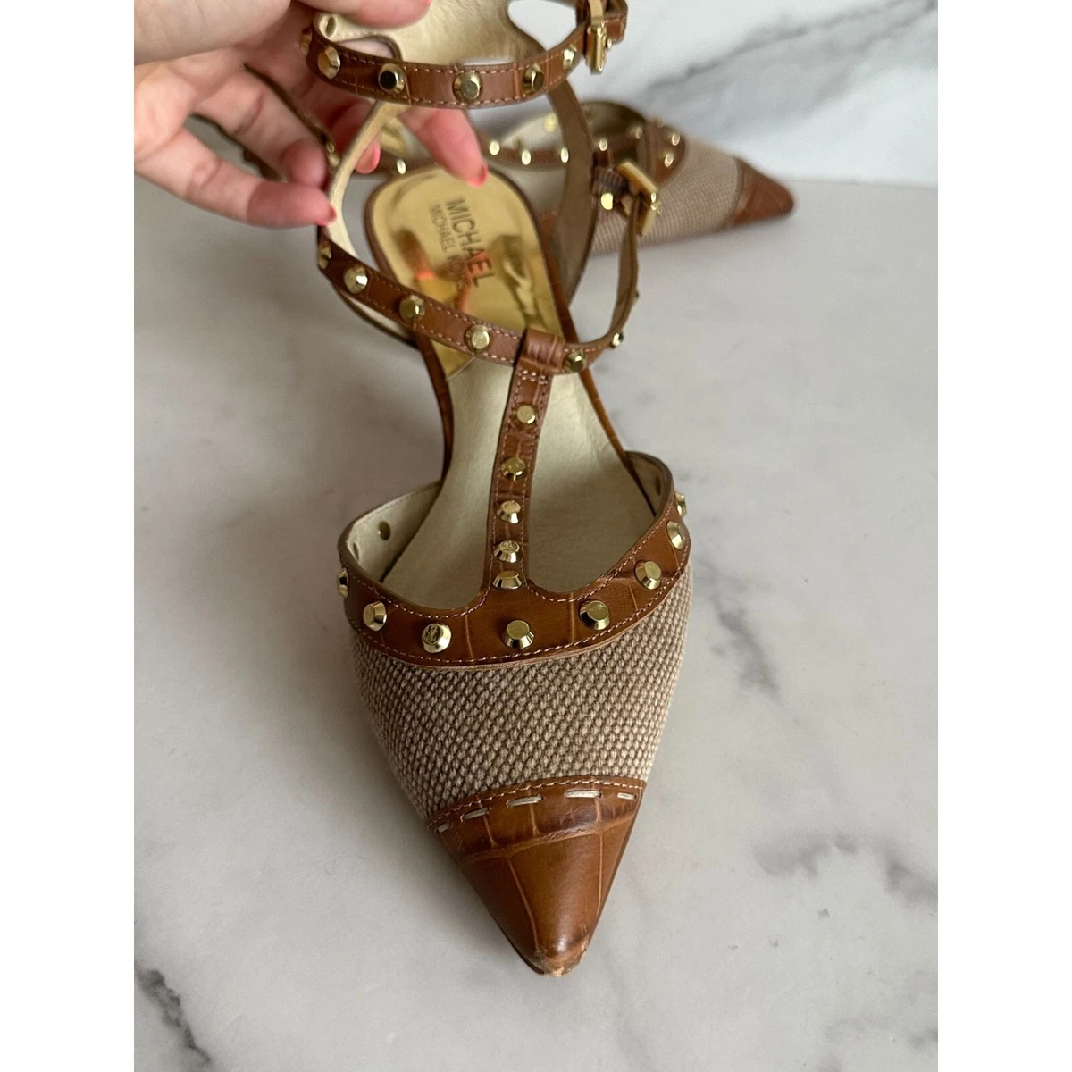 Michael kors hotsell studded pumps