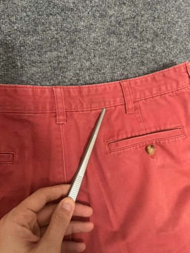 36 Land’s End Men's Shorts Burnt Red Traditional Fit Flat Front - Picture 4 of 10