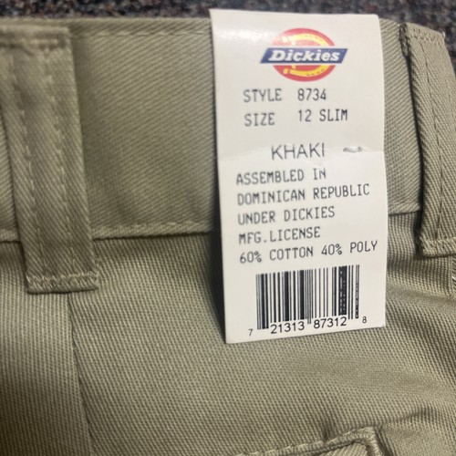 NWT Dickies VTG Boys Size 12 Slim School Uniform Pant - Picture 2 of 4