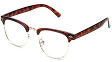 Calabria Vintage Reading Eye Glasses Jet Set Metal Men Browline Tortoise 3.00
