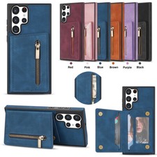 Magnetic Leather Flip Stand Card Wallet Case For Samsung Galaxy "A" S"N"Series