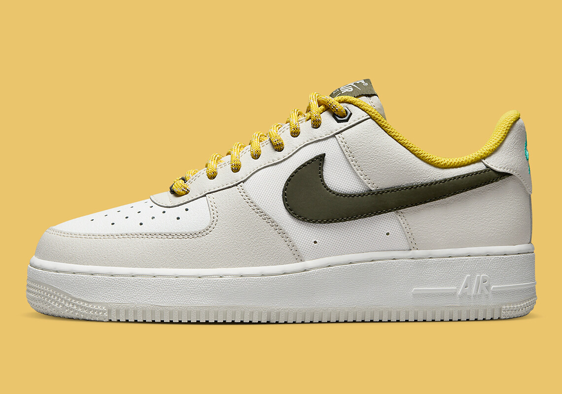 Мужские кроссовки Nike Air Force 1 07 PRM Low Light Bone Cargo цвета хаки сера FV3628-031 sz 11