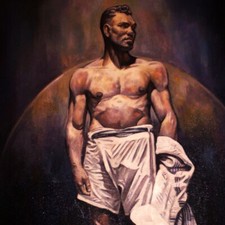 Jack Dempsey oil on canvas ART BOXING Rocky Marciano Jack Johnson  not photo