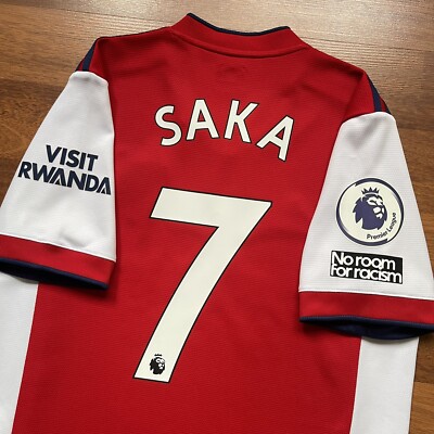 ARSENAL ADIDAS 2021/2022 FOOTBALL SOCCER HOME JERSEY #7 SAKA SIZE