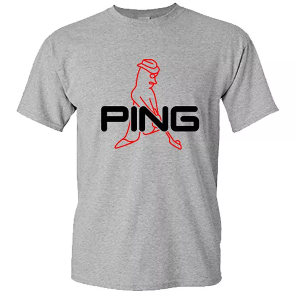 PING Golf Logo Men's Grey T-shirt Size S to 5XL | eBay