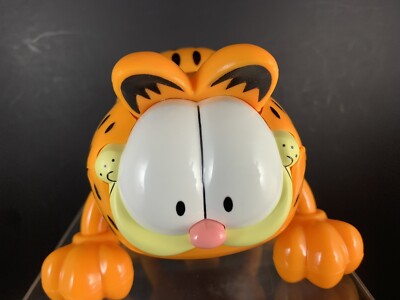 Vintage 90s Y2K Garfield Hand Massager Works EUC CIB Cute Orange