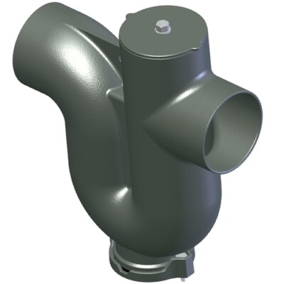 Düker KML-protec Geruchsverschluss DN125; h./v. 123456