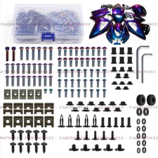 Multicolor Stainless Steel Motorcycle Fairing Bolts Kit Screws Universal 168PCS