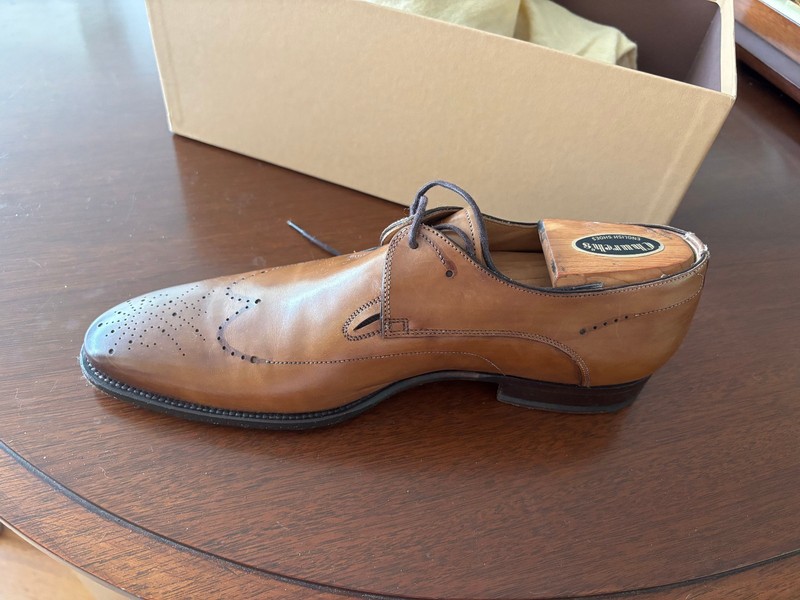 Mens Santoni shoes size 8 Color: Tobacco