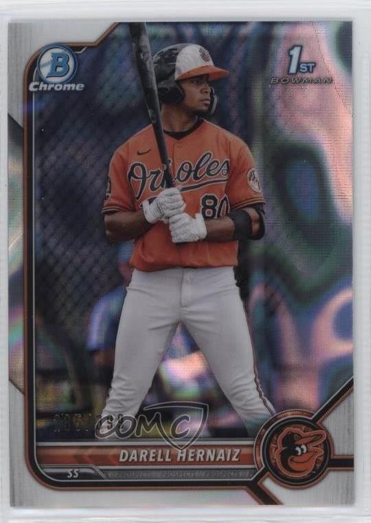2022 Bowman Chrome Prospects Lava Refractor 205/399 Darell Hernaiz #BCP-27 13uy