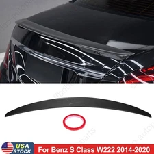 OE Rear Trunk Spoiler Carbon Fiber For Benz Mercedes Seden S Class W222 14-20