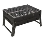 Barbecue à Charbon de Bois Portable Pliable Valise BBQ Camping Grill Vacance