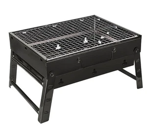 Barbecue à Charbon de Bois Portable Pliable Valise BBQ Camping Grill Vacance