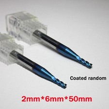 2Pcs 2MM HRC65 4 Flutes Tungsten Carbide End Mill CNC Milling Cutter Drill