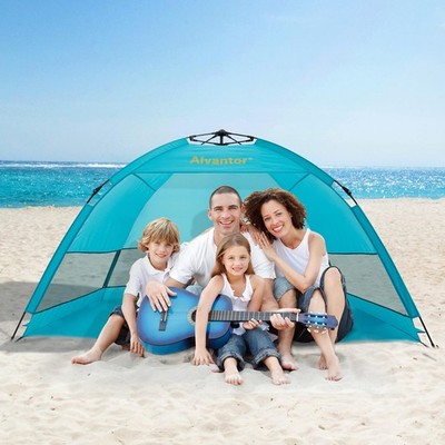 Alvantor  Beach Tent Umbrella Outdoor Sun Shelter 80''x48''x53'', Teal