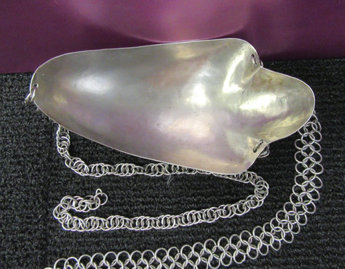 Chainmail Men's "Cup", "Cod Piece" Hammered Stainless Steel Adjustable One Size - Picture 5 of 8