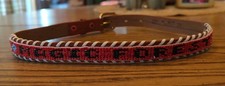 NOS Magic Forest Lake George NY Novelty Beaded Leather Belt Kids Youth Adult 22"