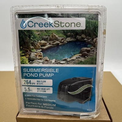 Creek Stone 264 GPH SUBMERSIBLE FOUNTAIN POND PUMP 63313 Brand New Sealed in Box