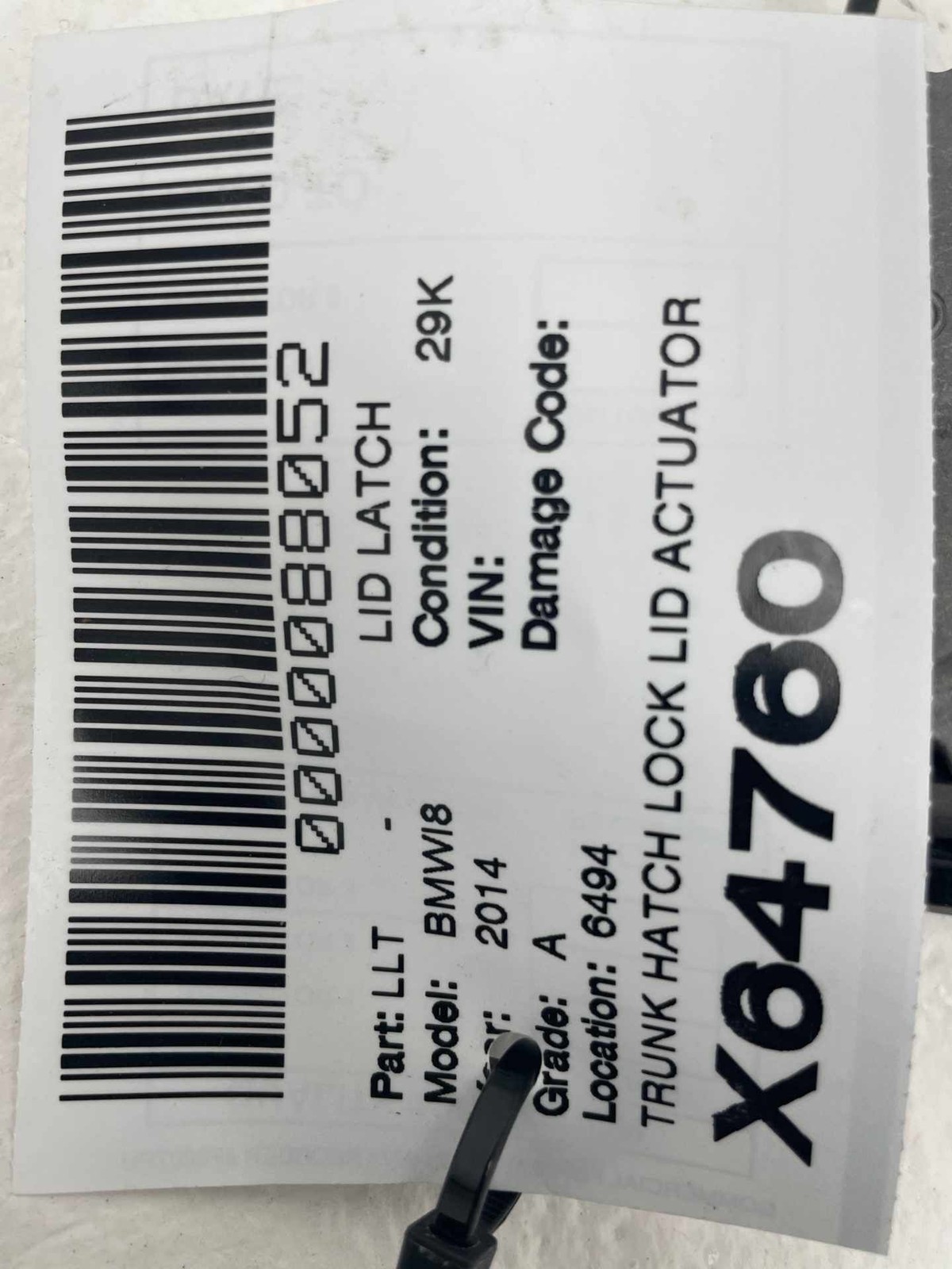 BMW i8 2014-2020 Lid actuator