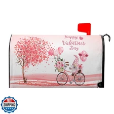Anyako Pink Heart Valentine's Day Gnomes Mailbox Covers Magnetic 