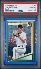 2025 PANINI DONRUSS BLUE #164 LEVI STERLING 56/149 PSA 8