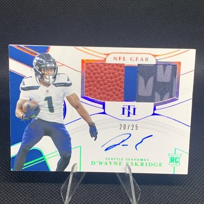 2021 National Treasures Dwayne Eskridge (Rc) Dual Patch RPA ON CARD AUTO /25  