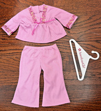 American Girl Julie's Pink Embroidered Pajama Top  Pants  Hanger