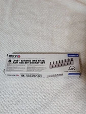 Matco Tools ADV SBXYM8VA 8 Piece 3/8in Drive Metric Hex Bit Socket Set, NEW