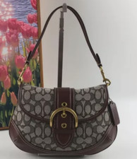 Soho Signature Jacquard top handle shoulder bag CJ814 Maple Brown Outlet J