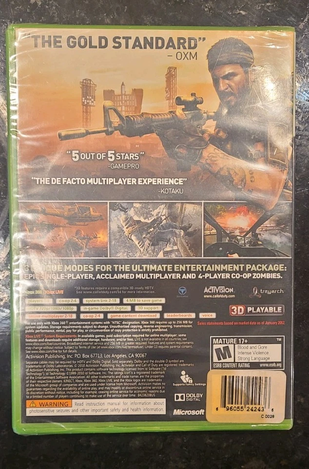 Call Of Duty Black Ops Xbox 360 (Brand New Factory Sealed) - free shipping - Image 2 of 4