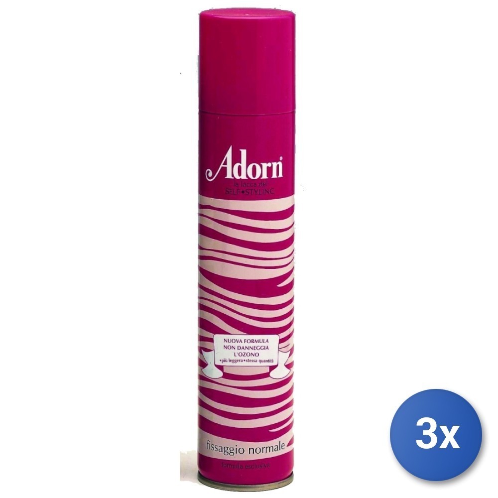 3X Adorno Laca 200 Ml. Normal Rosa