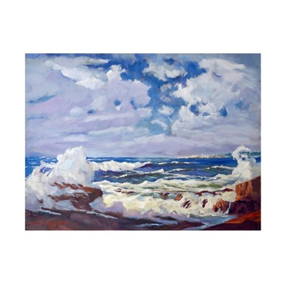 Canvas Wall Art - David Lloyd Glover ' A CLOUDY SKY, PACIFIC GROVE, CALIFORNI...