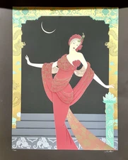 Lillian Shao Elegant Evening Serigraph XL Embossed Foil Signed & Numbered 41x32"