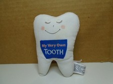 1990 MERRY MAKERS MY VERY OWN TOOTH WHITE 3.5" X 5" TOOTH HOLDER PLUSH MF1331 