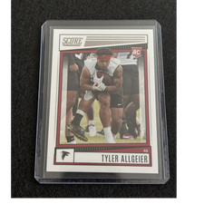 Panini 2022 Score Rookie Tyler Allgeier #335 Atlanta Falcons NFL Football Card. rookie card picture
