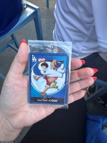 One Piece Night Los Angeles Dodgers Monkey D. Luffy Promo Card Game Sealed