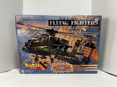 Hasbro Flying Fighters 1st Calvary AH-64 Apache Helicopter- New 100% Complete