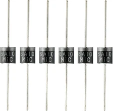 BOJACK 6A10 Rectifier Diode 1000 Volt Electronic Silicon Diodes （Pack of 20） 