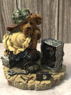 Boyds Bears SPARKY the ELECTRICIAN High Voltage Box Figurine 227617 NEW in Box