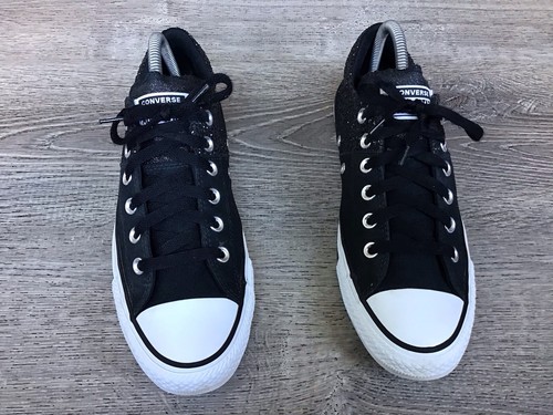 Converse All Star 566312C Black Glitzy Casual Shoes Sneakers Size 9 Glitter - Picture 6 of 12