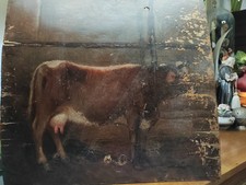 Antico Dipinto olio Su tavola Fine 800