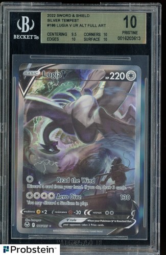 2022 Pokemon SWSH Silver Tempest #186 FA Lugia BGS 10 PRISTINE