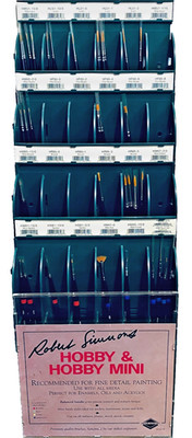 38 Robert Simmons Hobby & Mini NOS Paint Brushes w/ Store Display Rare!