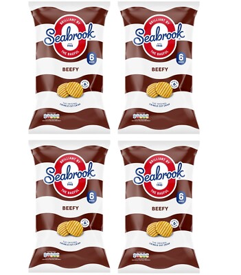 Seabrook Crinkle Cut Beefy Flavoured Crisps 24 x 25g