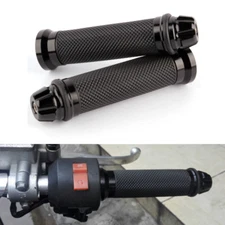Black Motorcycle 7/8" Handlebar Hand Grips Fit For Honda CBR1000RR Yamaha YZF R1