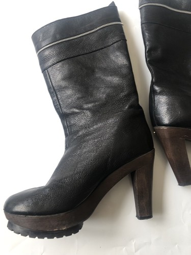 Luxury Designer Boots 37 Made Italy Designer Gothic Boho Style - Picture 11 of 11