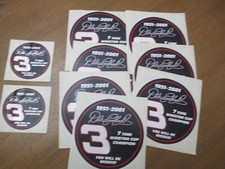 LOT OF 9 DALE EARNHARDT STICKERS 1951-2001