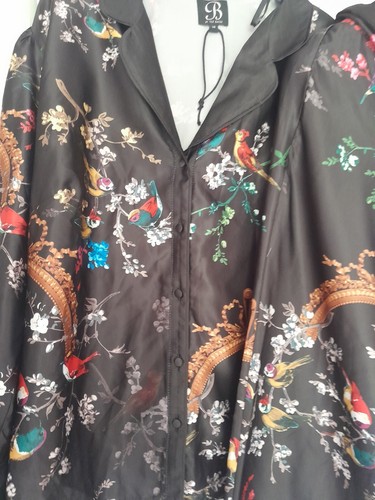 Ted BAKER MULTICOLOURED FLORAL/ BIRDS PYJAMAS SET SIZE 12/14 . NEW WITHOUT TAGS - Picture 3 of 5