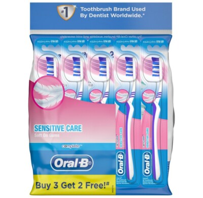  Oral-B Complete Sensitive Care (Extra Soft)Toothbrush  4 pack x 5  = 20pieces  